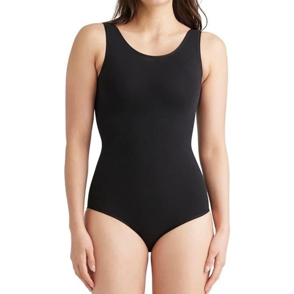 NWT Essentials by Tummy Tank Cotton Full Back Bodysuit Black TT5-032 Size‎ 2X/3X